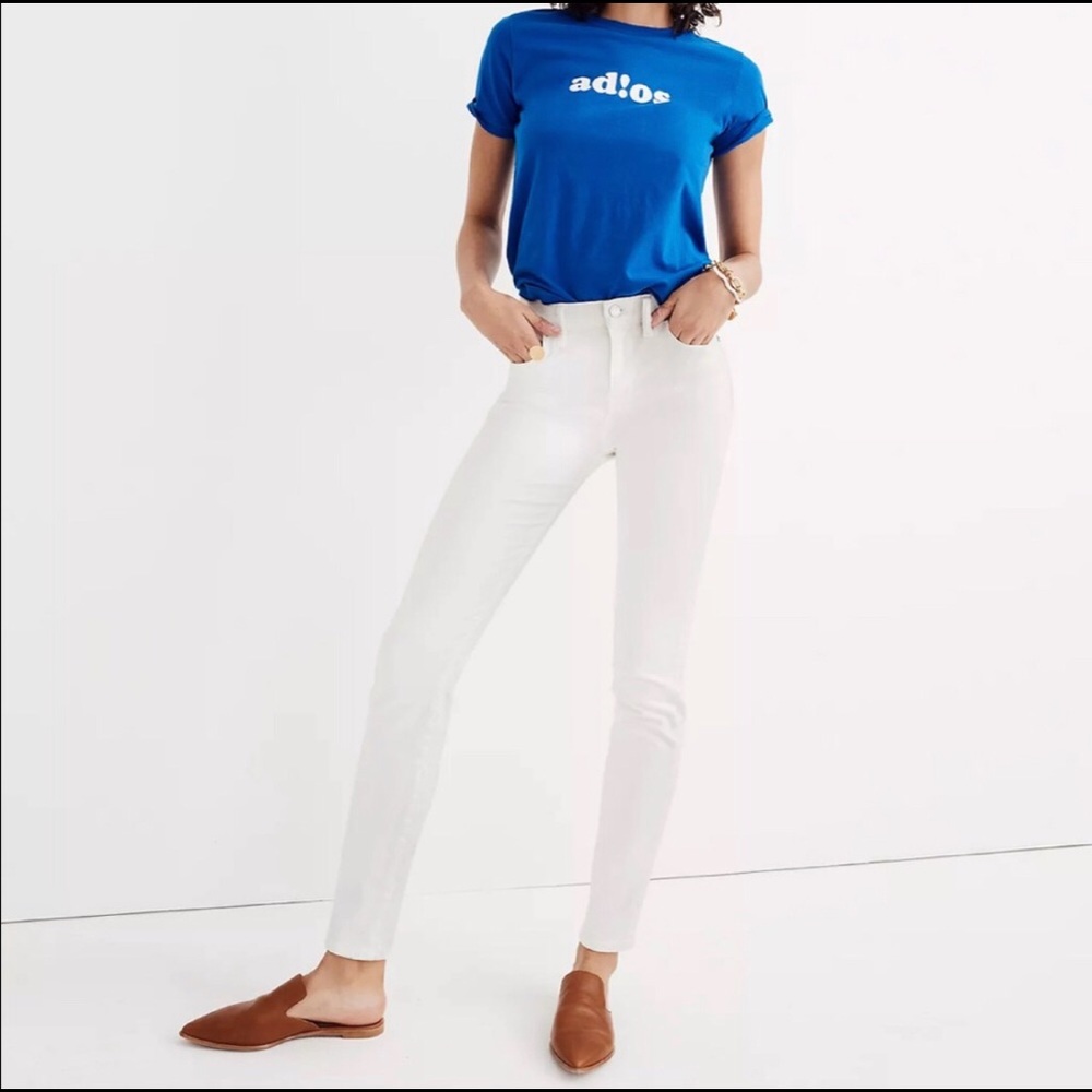 Madewell 9" High-Rise Skinny Jeans Pure White